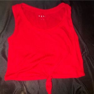 Bright RED crop top